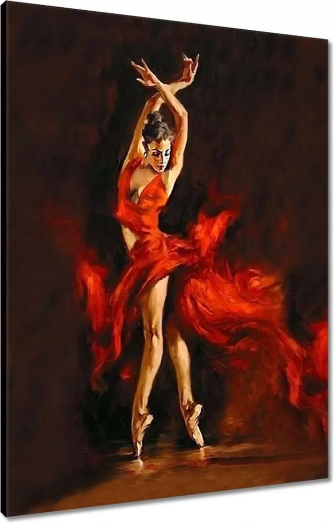 Vászonkép 60x80 Szenvedélyes tánc Nő