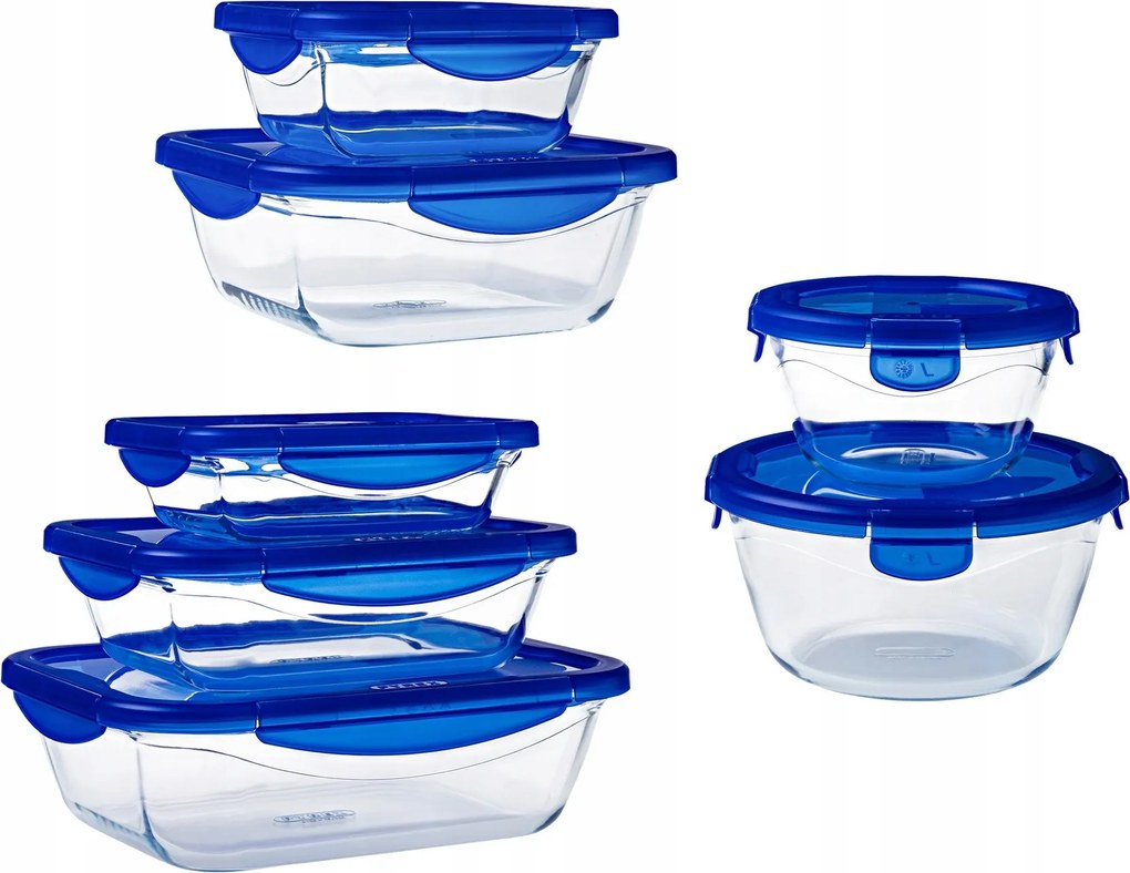Uzsonnás doboz szett Pyrex Cook &amp; Go 7 db-os