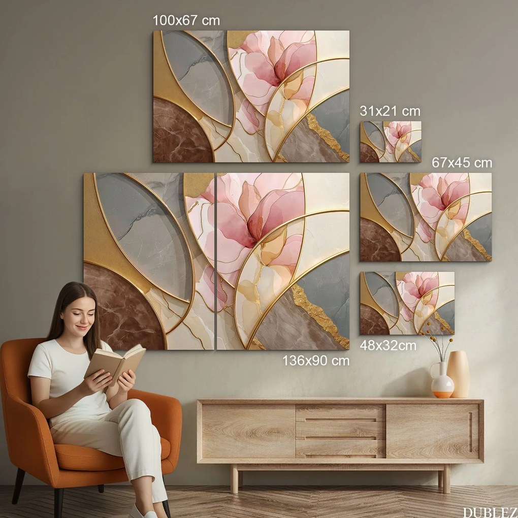 DUBLEZ | Modern art deco kép - Szépség a márványban | Prémium UV nyomtatás