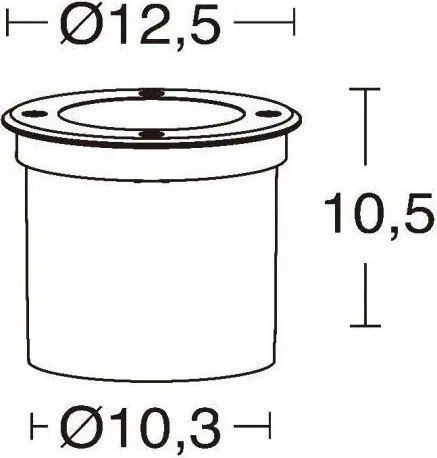 NOVOLUX 183A-L0206A-30 LOO Kültéri Talajba Építhető Lámpa Ezüst LED IP67