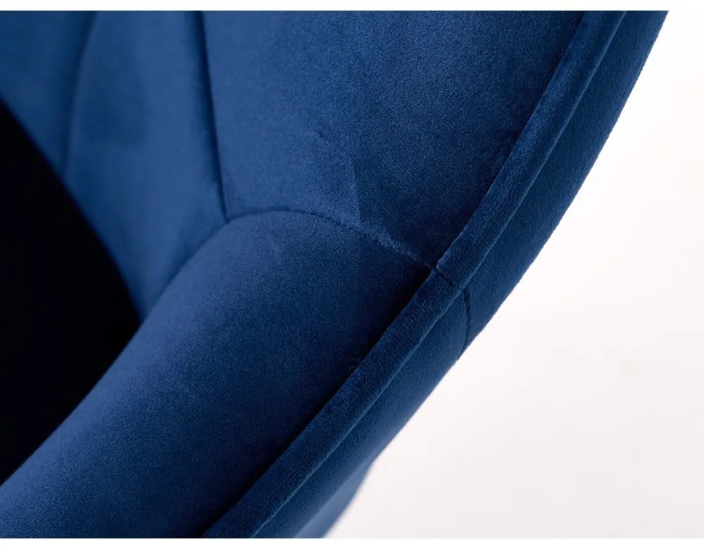 Sötétkék kárpitozott karfás étkezőfotel szett 2 db-os Nolan Square – Unique Furniture