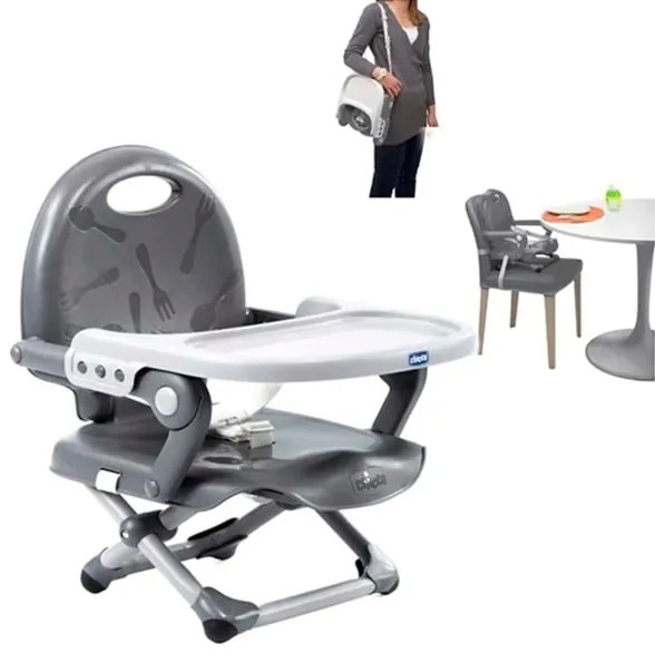 Chicco - Hordozható gyermekülés székmagasító POCKET SNACK szürke