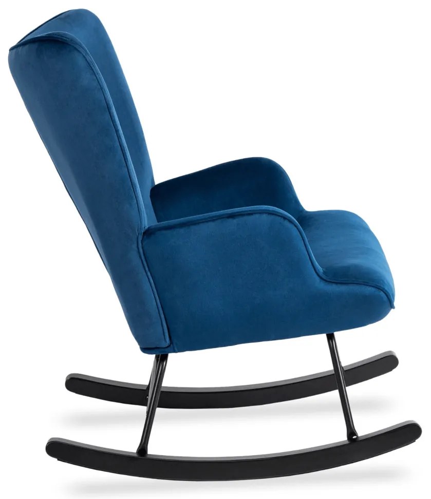 Hintafotel Sötétkék Bársony Kárpittal. ELIS