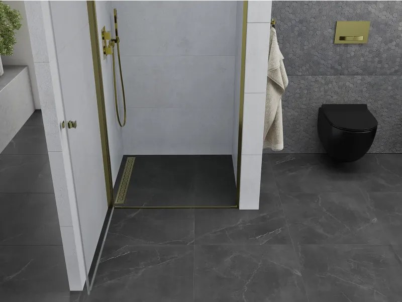 Mexen PRETORIA zuhanyajtó 70 cm, átlátszó üveg / arany, 852-070-000-50-00