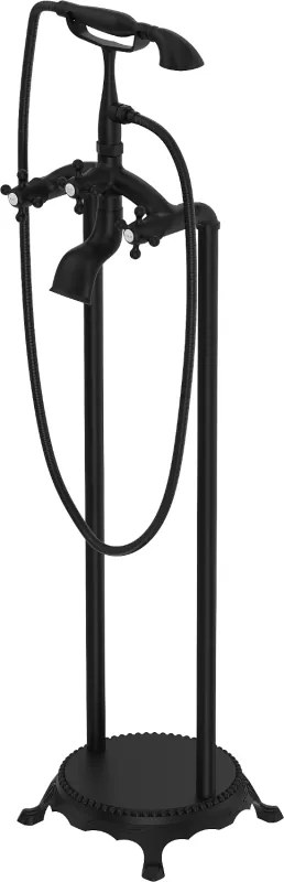 Mexen Retro szabadon álló kádcsaptelep, fekete - 75933-70