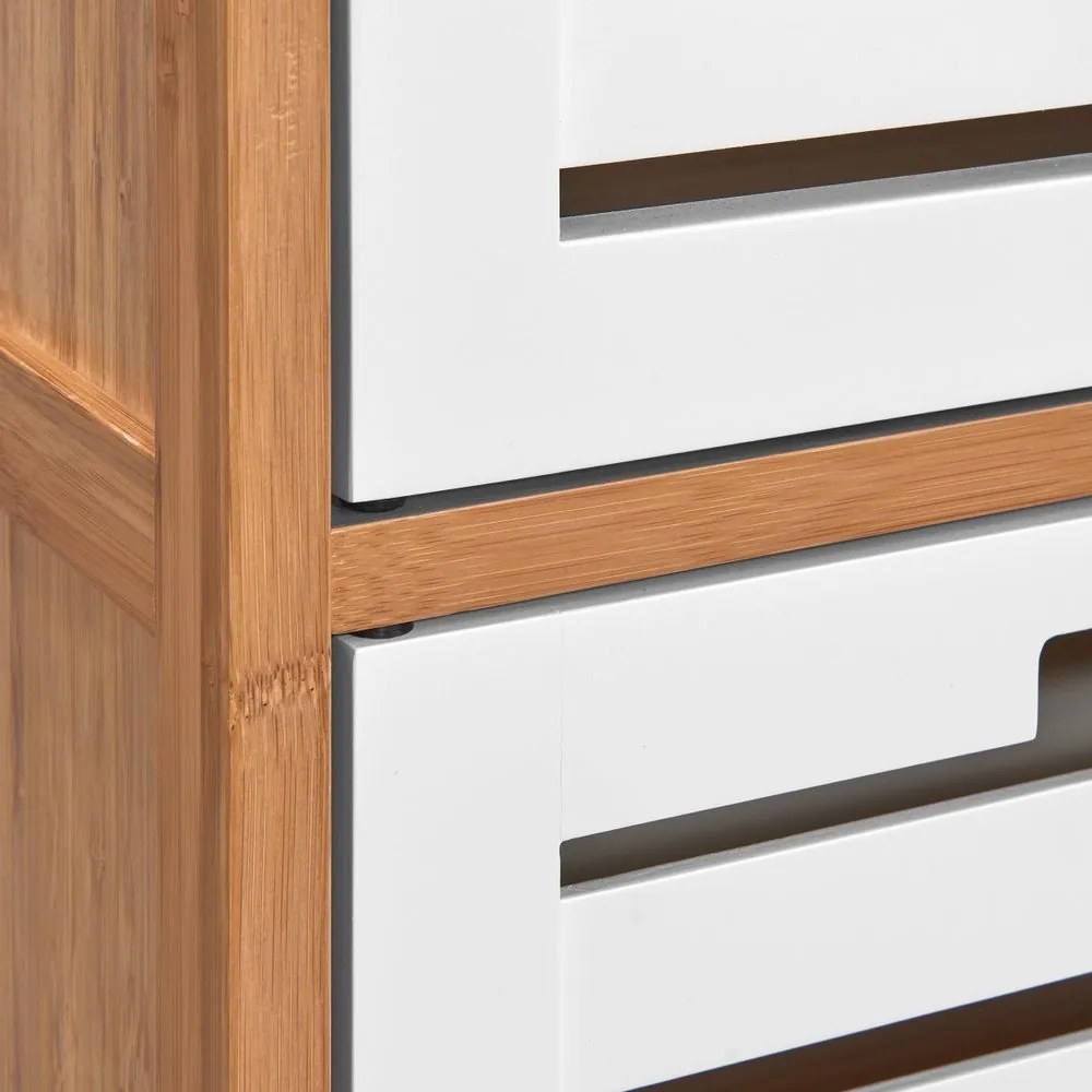 WHITE SANDS polc, 3 fiókkal 45x30x85cm