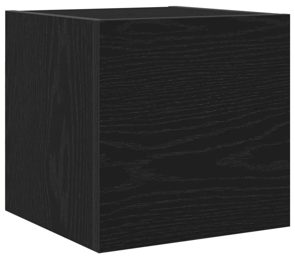 Fali TV Szekrény Fekete Tölgy 30,5x30x30 cm