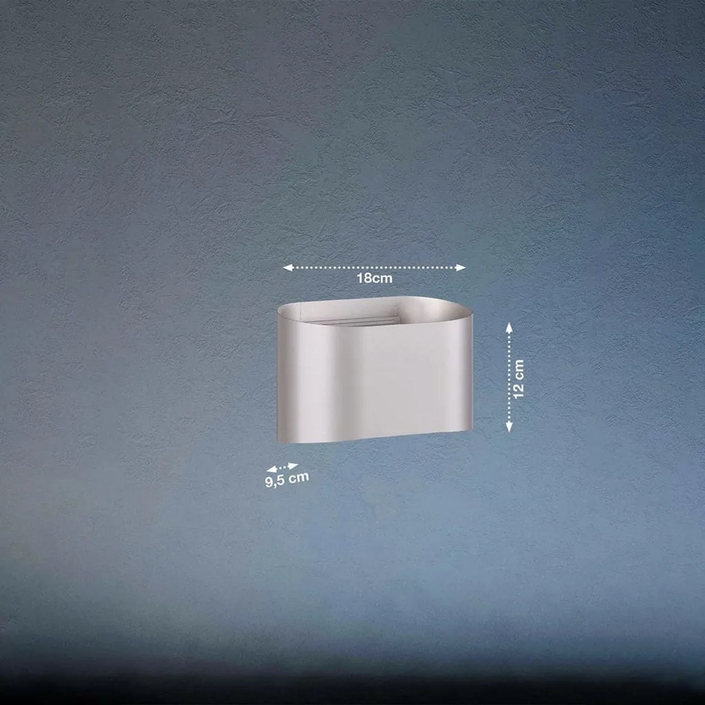 FISCHER&HONSEL 30425 WALL Modern Kültéri Fali Lámpa Ezüst LED IP44
