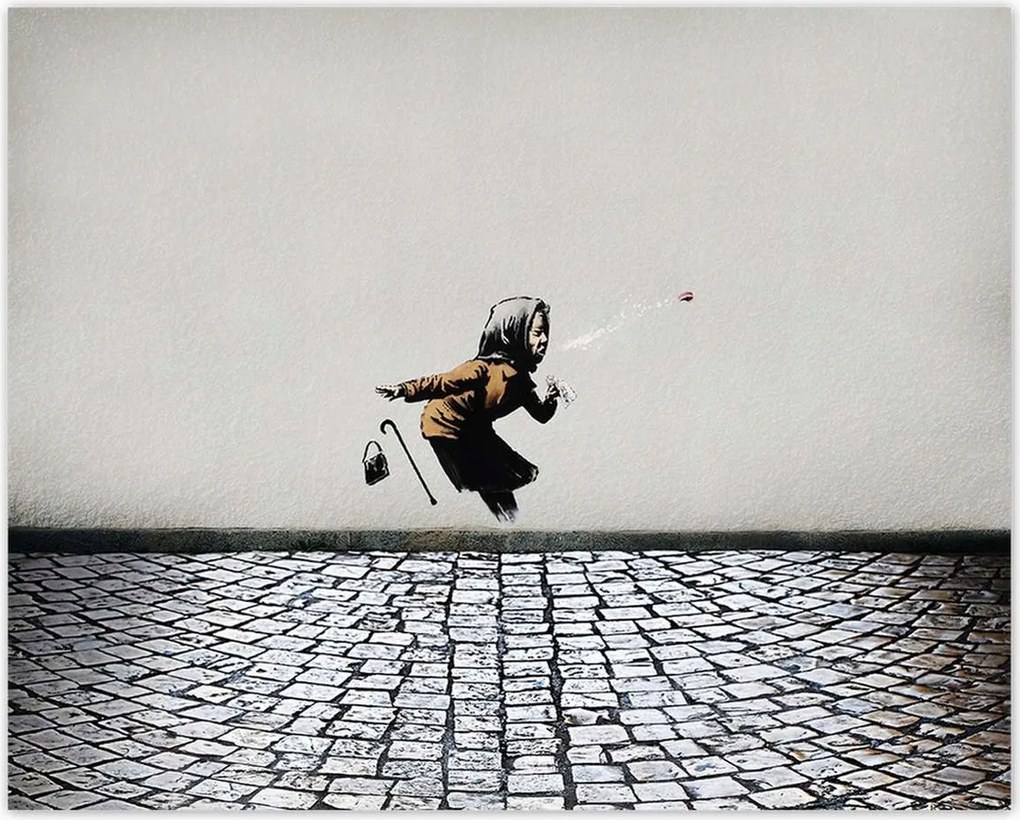 Poszterek 50x40 Banksy Nagymama Achoo Tüsszentés