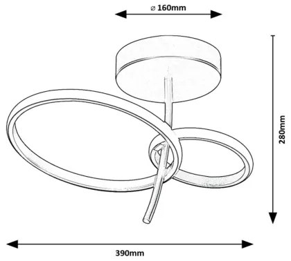 Rabalux 71296 - LED Csillár rúdon EMILION LED/24W/230V