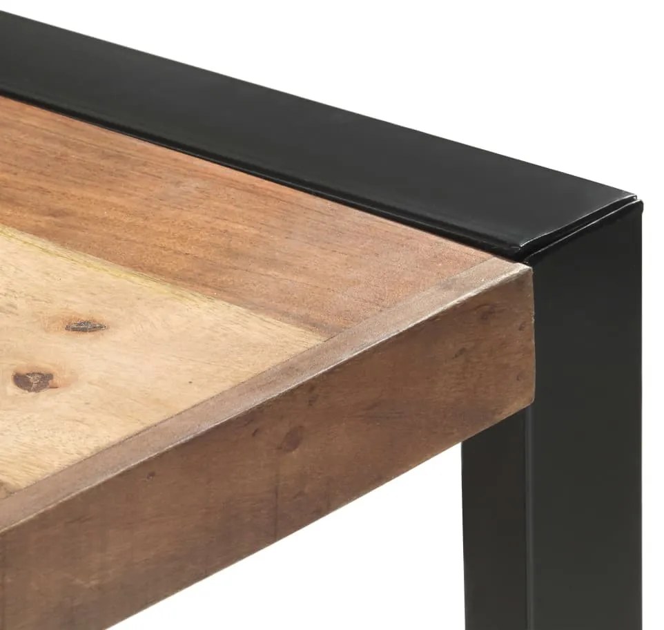 Paliszander felületű tömör fa étkezőasztal 200 x 100 x 75 cm
