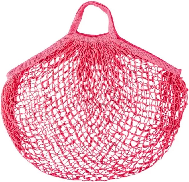 Retró bevásárlótáska pink színben