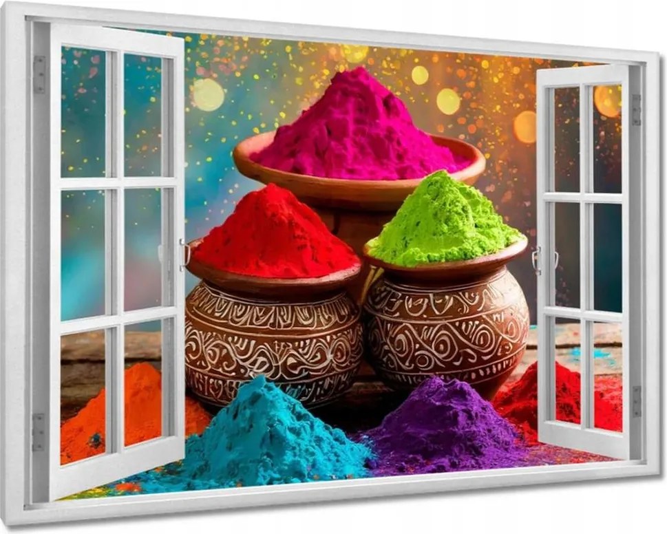 Festmények 120x80 Színfesztivál Színes porok