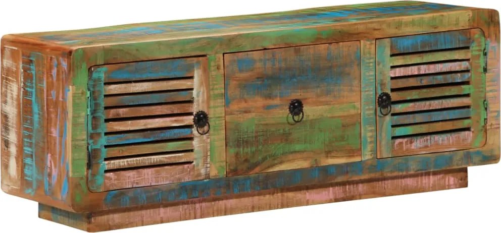 vidaXL tömör újrahasznosított fa TV-szekrény 110 x 30 x 40 cm
