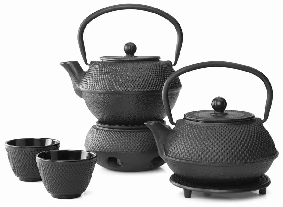 Jang fekete öntöttvas teáskanna-melegítő, ⌀ 14,4 cm - Bredemeijer