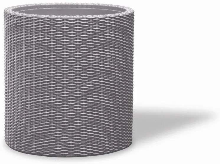 Keter Cylinder M virágcserép Silver Grey