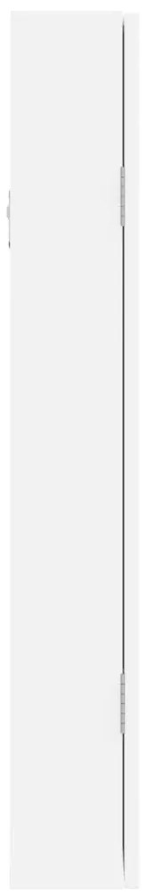 fehér falra szerelhető tükrös ékszerszekrény 37,5x10x67 cm