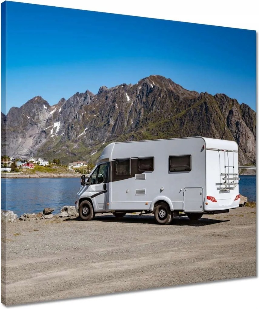 Vászonkép 50x50 Utazás lakóautóval Norvégia