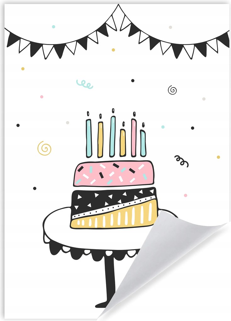 Születésnapi Torta Poszter 50X70 cm Ideális Születésnapra