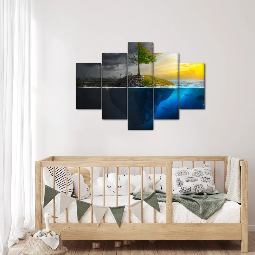 Két oldalt mutató kép (150x105 cm)