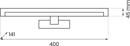 MIRORE LED fürdőszobai tükörvilágítás, 8 W, 230 V, 40 cm, IP44, fehér