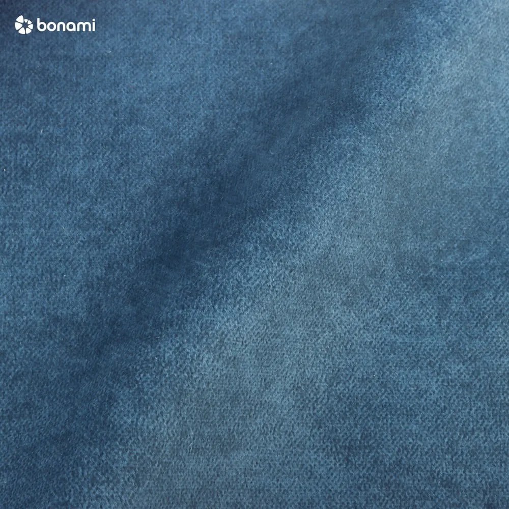 Sötétkék kárpitozott franciaágy ágyráccsal 200x200 cm Tulsa – Ropez