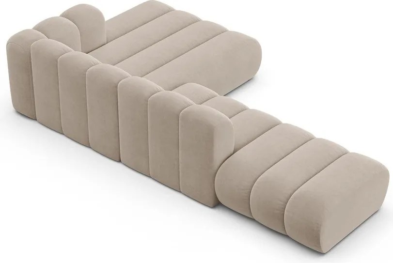 Bézs sarokkanapé (jobb oldali) Lupine – Micadoni Home