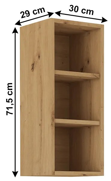 Felső konyhai polc Meriel 30 G-72 OTW (artisan tölgy). 1034005