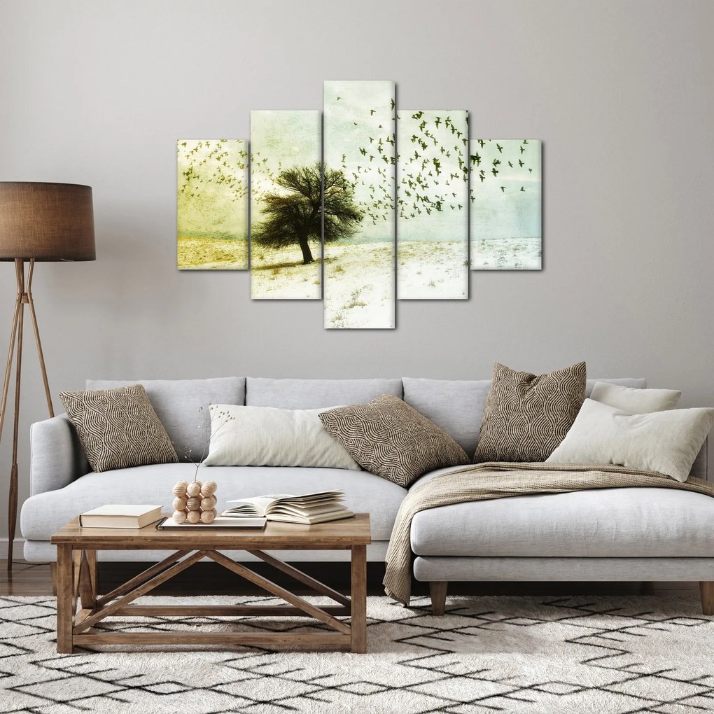 Kép - Festett madárállomány (150x105 cm)