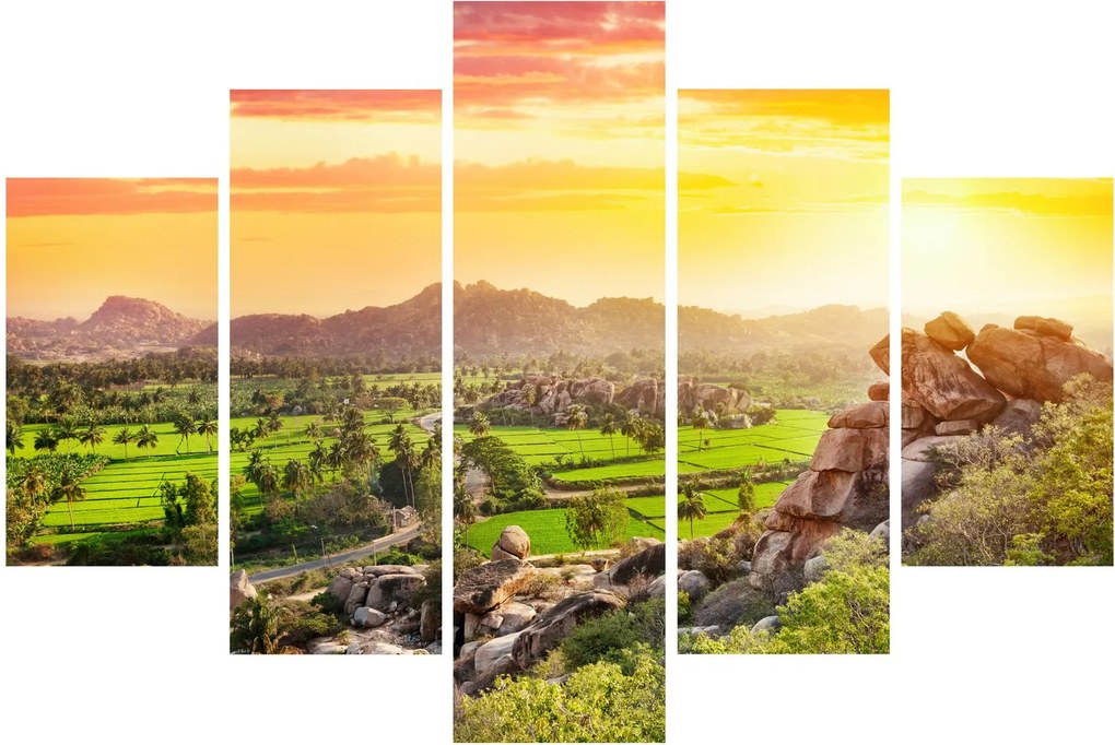 Kép a Hampi-völgyről Indiában (150x105 cm)