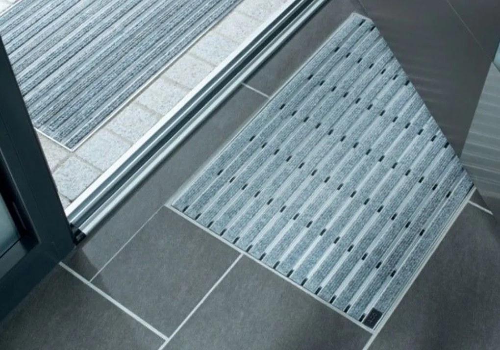 ACO Self Indoor beltéri lábtörlő, alu keret műrost betéttel 75 x 50 cm szürke 37256