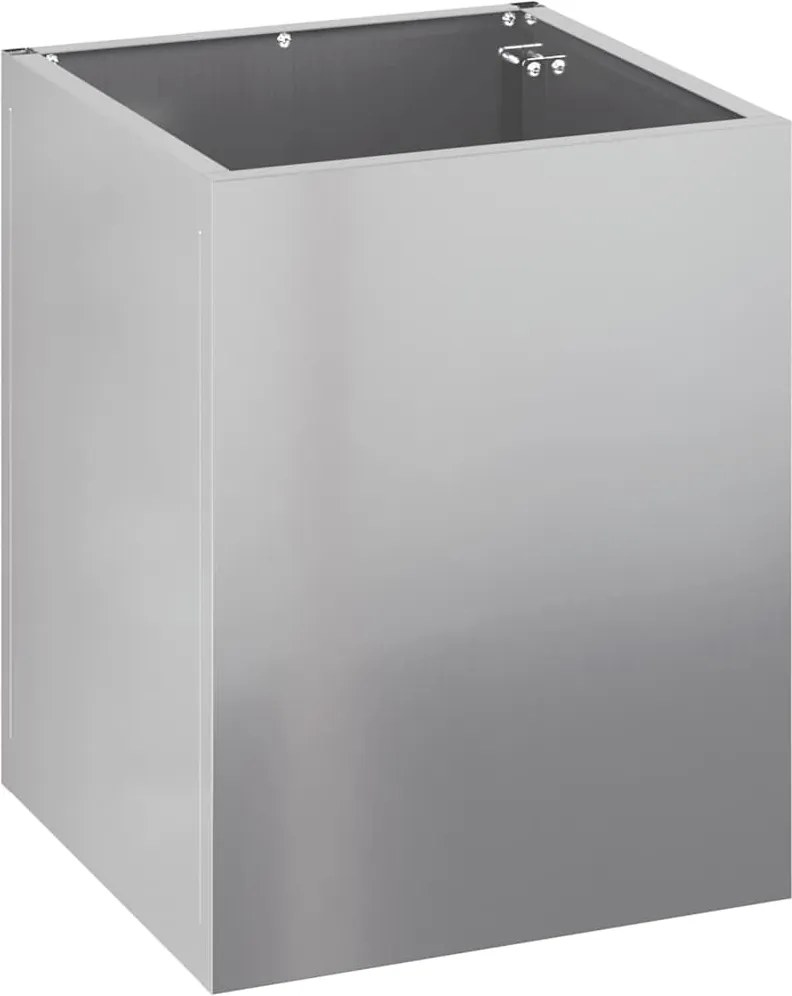 vidaXL Kerti cserép Horganyzott acél 32 x 32 x 40 cm Horganyzott acél