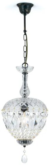 Orion HL 6-1498/1 - Kristály csillár láncon ARILA 1xE27/60W/230V barna/patinás