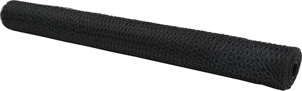 vidaXL Hexagon kerítés Szürke 1 x 10 m PVC