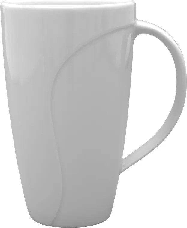 Lubiana Gourmet Porcelán Bögre Füllel Kávéhoz Teához 600 ml Fehér Nagy