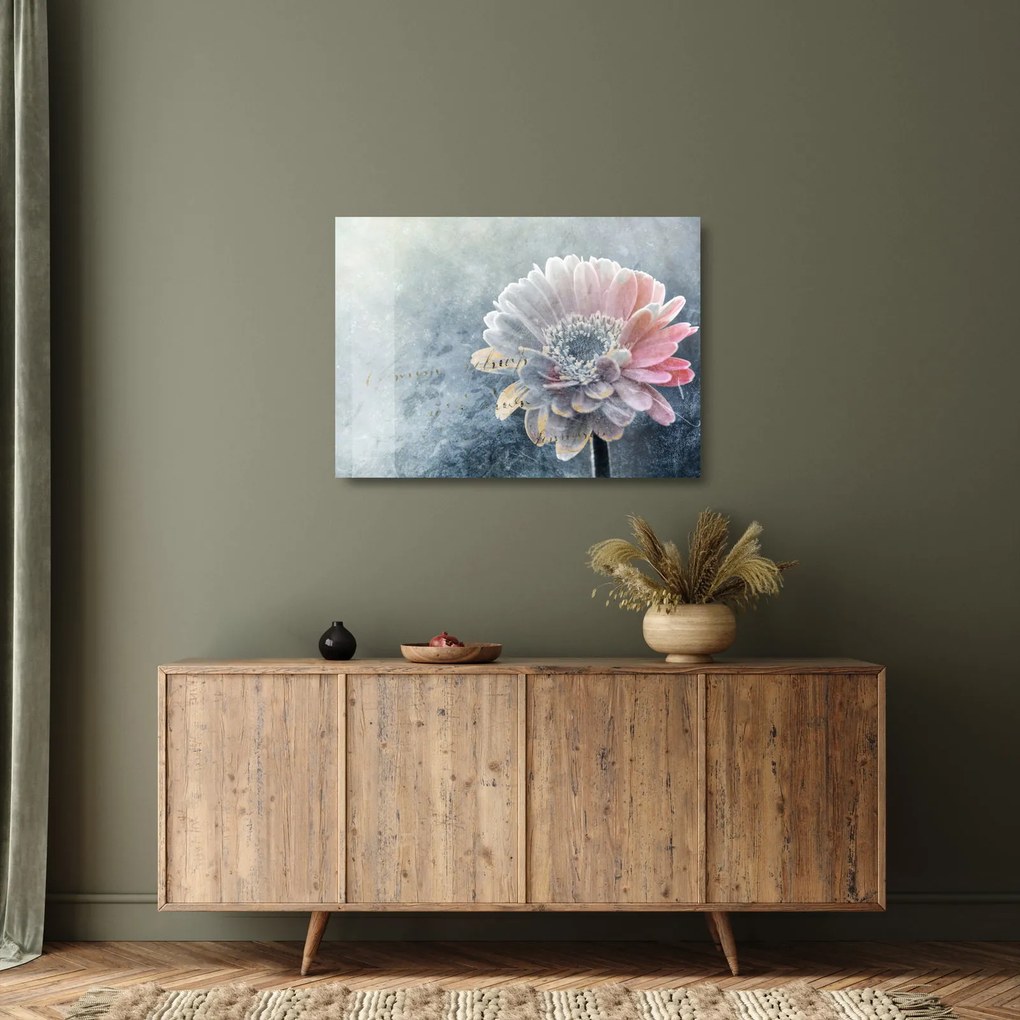 Kép - téli virág (üvegen) (70x50 cm)