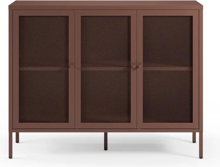 Borvörös fém komód 121x90x40 cm Fayna – Marckeric