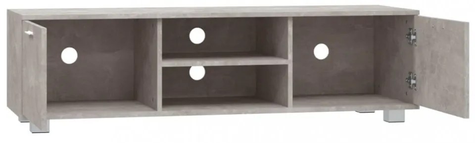 betonszürke szerelt fa TV-szekrény 140 x 40,5 x 35 cm