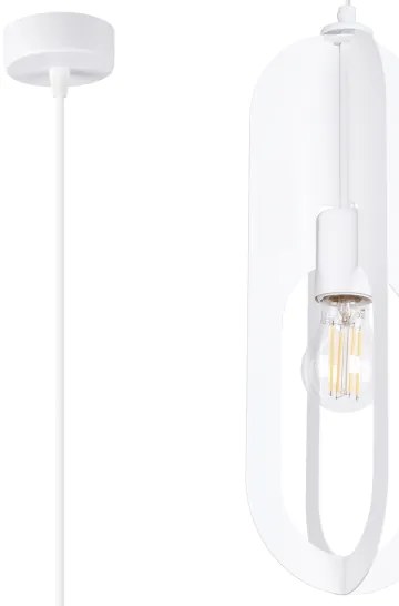 Sollux SL.1360 - Csillár zsinóron NICUS 1xE27/15W/230V fehér