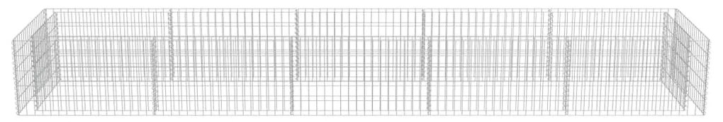 Horganyzott acél gabion magaságyás 450 x 90 x 50 cm