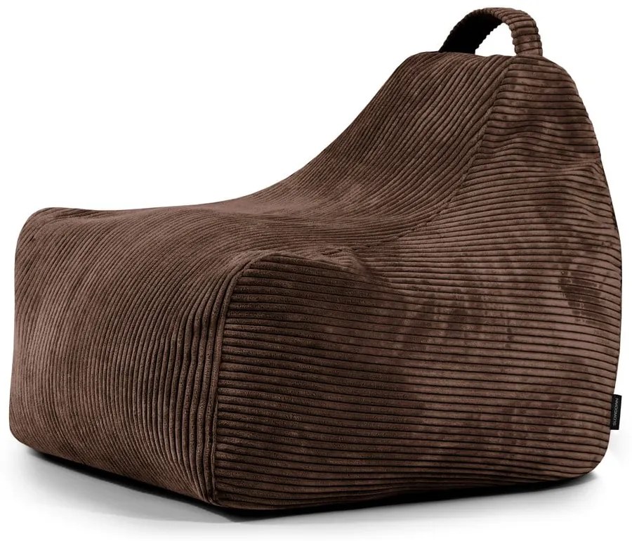 Sötétbarna kordbársony gyerek babzsákfotel Game Amuse – SLOWDOWN