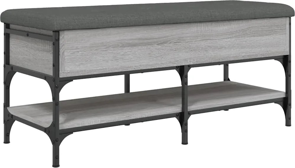 vidaXL szürke sonoma színű szerelt fa cipőtároló pad 102 x 42 x 45 cm