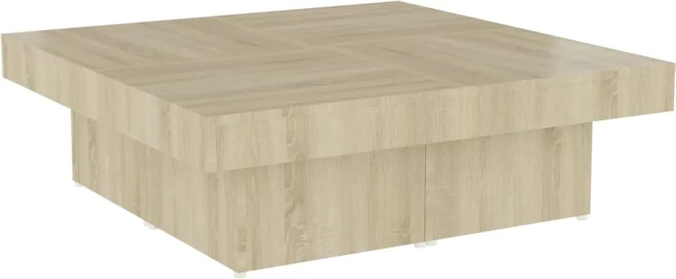 vidaXL sonoma tölgy színű szerelt fa dohányzóasztal 90 x 90 x 28 cm