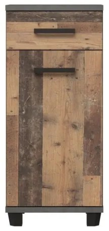 Fürdőszobai szekrény VENOM antracit/barna