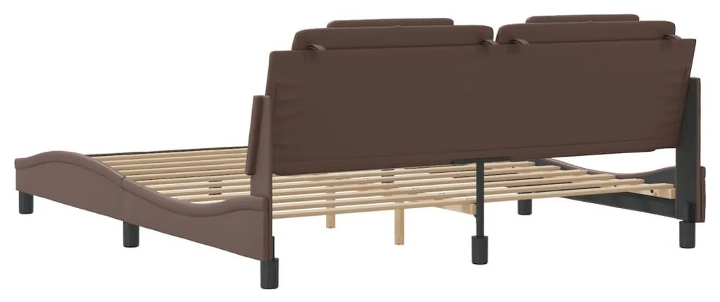 barna ágykeret Viana LED-ekkel matrac nélkül 180 x 200 cm