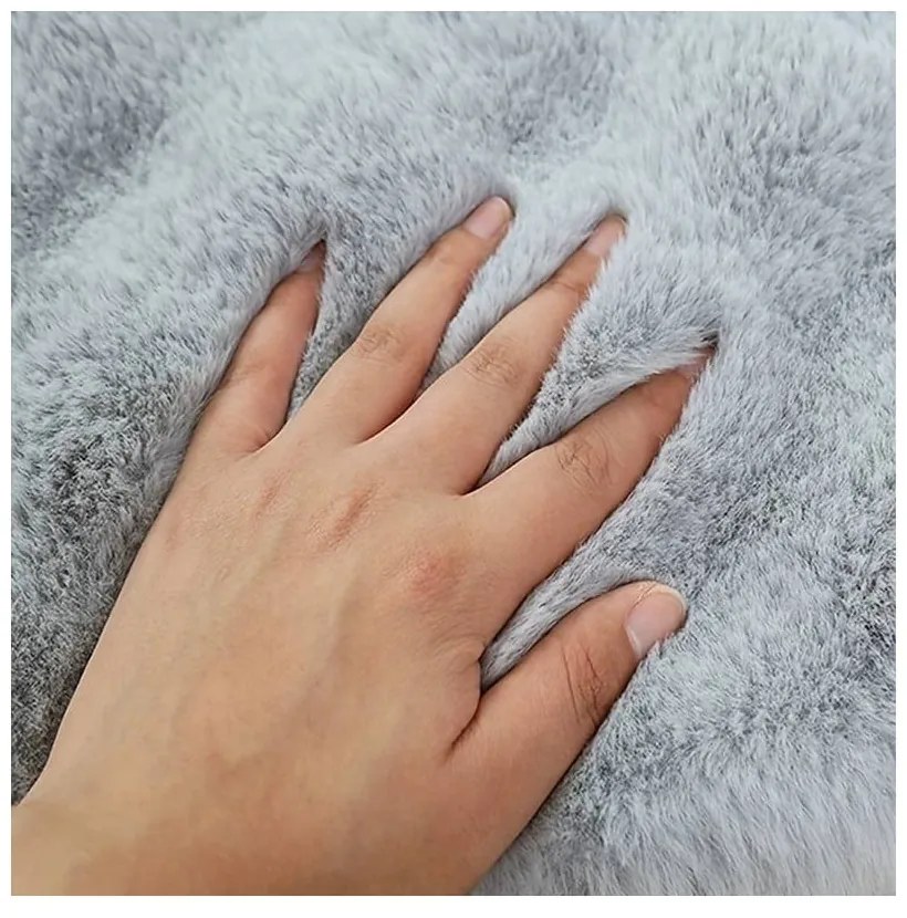 Világosszürke mosható kerek szőnyeg ø 100 cm Bubble Grey – Mila Home