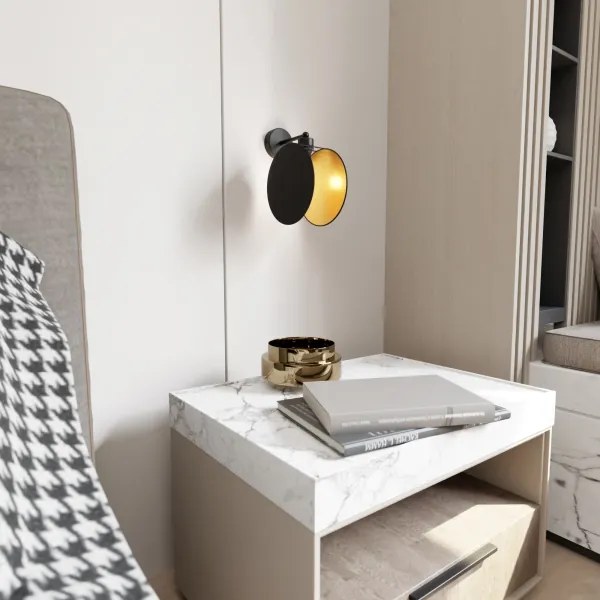 Fali lámpa MOTIF 1xE27/15W/230V fekete