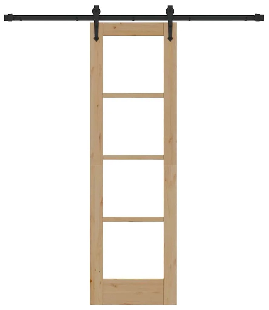 Egyszerű Csúszó Ajtó Barna 61 x 198.5 cm Fa és fém