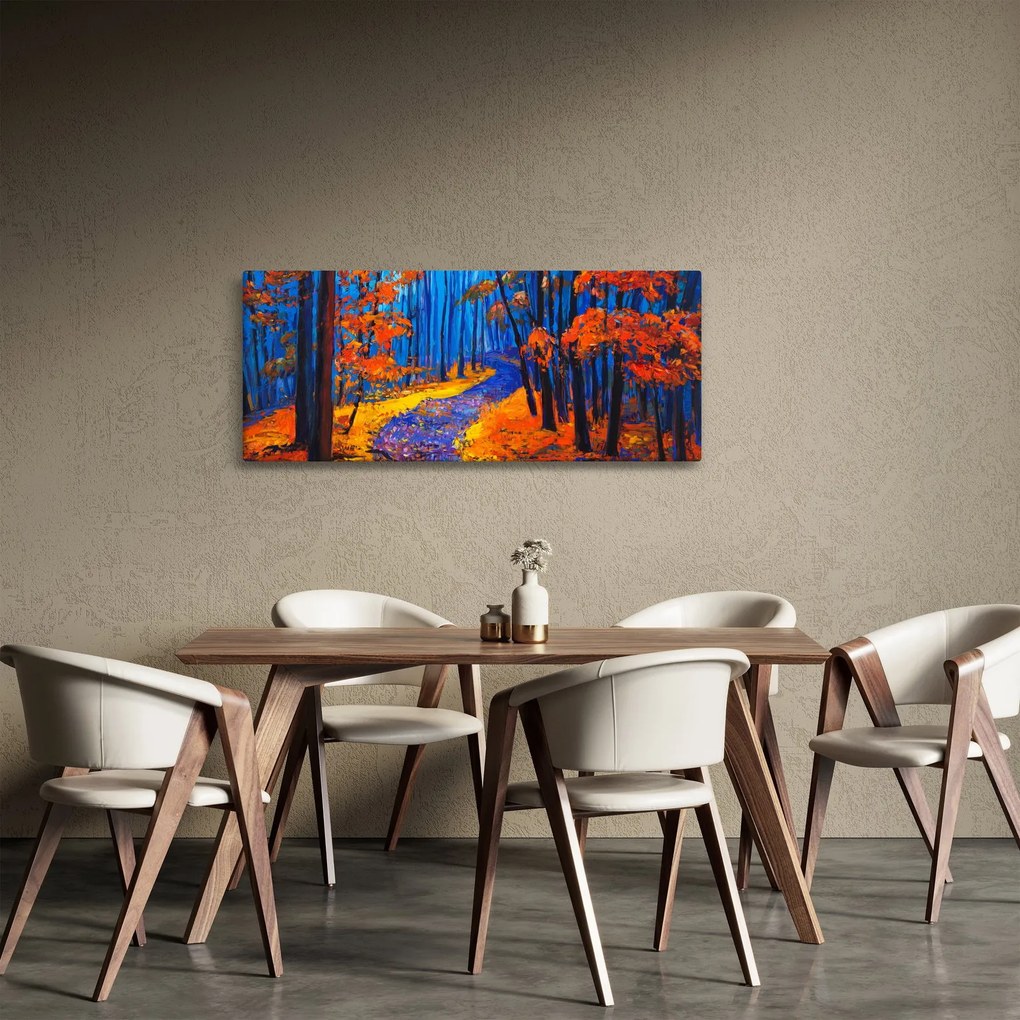 Egy őszi erdő képe (120x50 cm)