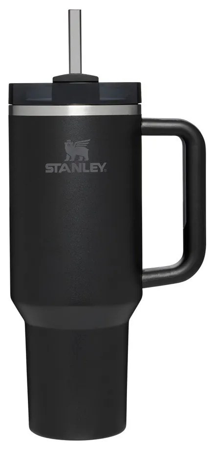 Fekete rozsdamentes acél termosz szívószállal 1,18 l Quencher H2.0 FlowState Tumbler Black – Stanley